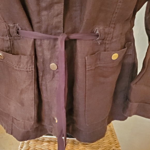 Brown Linen Jacket - Picture 3 of 8